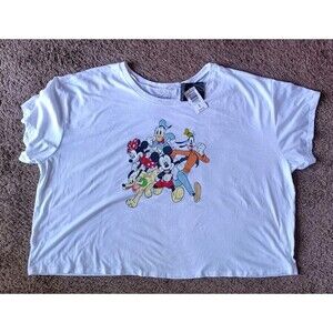 Torrid Disney Mickey Mouse And Friends Crop Top Size 5X White New